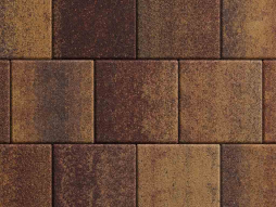 Плитка тротуарная Квадрат Б.1.К.10 листопад гранит осень, 300*300*100 мм 