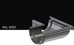 Угол желоба внешний KROP PVC 90 градусов для системы D 75/63 мм, RAL 9005