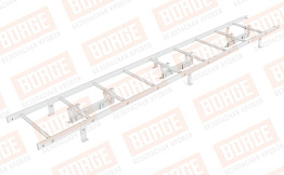 Лестница кровельная Borge для фальцевой кровли оцинкованная RAL 9003, 2,7 м