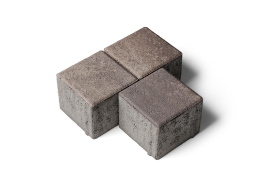 Плитка тротуарная Квадрат Б.3.К.8 листопад гладкий хаски, 100*100*80 мм