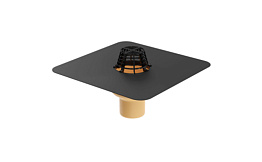Кровельная воронка Galeco FLAT ROOFS с вертикальным выпуском и битумным фланцем