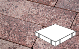 Плитка тротуарная Готика, Granite FINO, Квадрат Б.5.К.10, Сансет, 500*500*100 мм