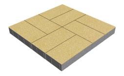 Плитка тротуарная SteinRus Грас Б.4.П.8, Antico, песочный, 400*200*80 мм
