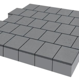 Плитка тротуарная SteinRus Армор В.2.К.8, гладкая, серый, 100*100*80 мм