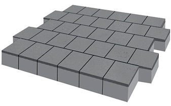 Плитка тротуарная SteinRus Армор В.2.К.8, гладкая, серый, 100*100*80 мм