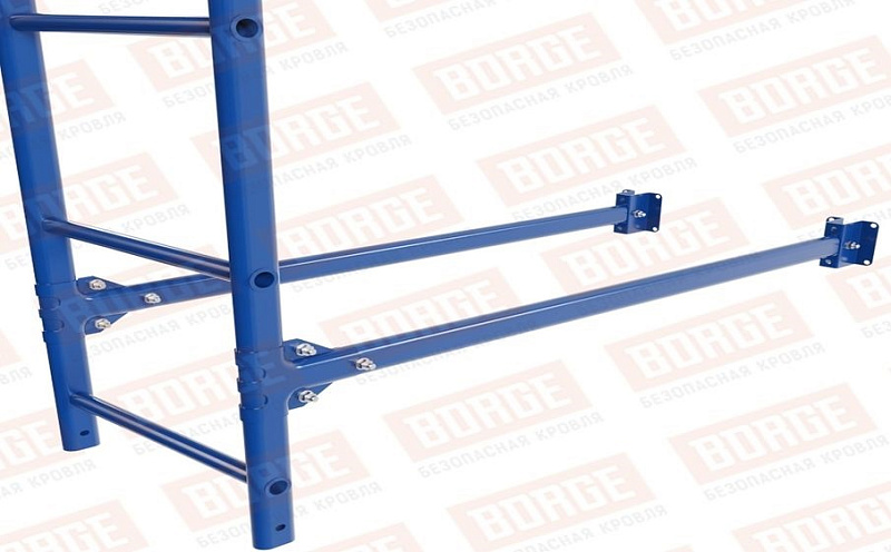 Лестница фасадная Borge (нижняя секция) оцинкованная RAL 5005, 2,7 м