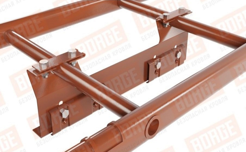 Лестница кровельная Borge для фальцевой кровли оцинкованная RAL 8004, 2,7 м