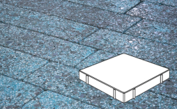 Плитка тротуарная Готика, City Granite FINERRO, Квадрат Б.6.К.10, Азул Бахия, 600*600*100 мм