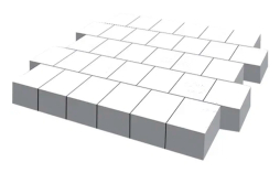 Плитка тротуарная SteinRus Армор В.2.К.8, гладкая, белый, 100*100*100 мм