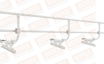 Кровельное ограждение Borge для фальцевой кровли оцинкованное RAL 9003, 300*60 см