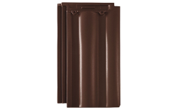 Керамическая черепица рядовая TONDACH Twist brown engobe, коричневый ангоб