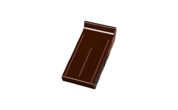 Клинкерный водоотлив Terca Dark brown shine глазурованный с блеском, 215*105*30 мм