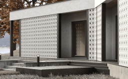 Декоративный бриз-блок Mesterra Cobogo 0101, под покраску, 250*250*50 мм