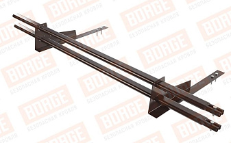 Снегозадержатель трубчатый Borge для гибкой черепицы оцинкованный RAL 8017, 1,5 м