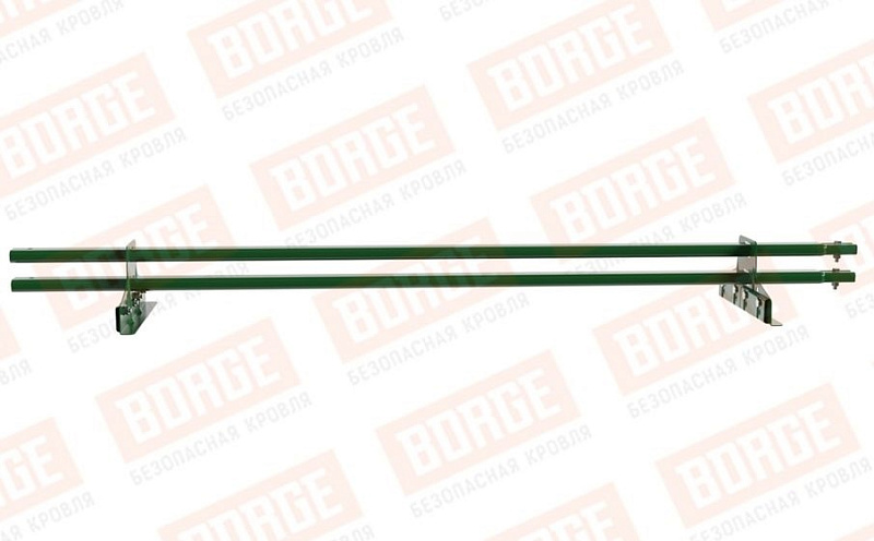 Снегозадержатель трубчатый Borge для фальцевой кровли оцинкованный RAL 6002, 1,5 м