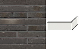 Клинкерная плитка угловая Stroeher Riegel 50, 453 silber-schwarz, 240*115*40*14 мм