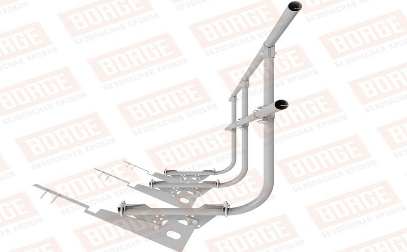Кровельное ограждение Borge для черепичной кровли оцинкованное RAL 7004, 300*90 см