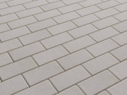 Плитка тротуарная Прямоугольник Б.2.П.6 В стандарт гладкий белый, 200*100*60 мм