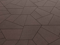 Плитка тротуарная Оригами Б.4.Фсм.8 гранит коричневый, комплект 6 шт, толщина 80 мм