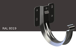 Кронштейн KROP STAL металлический короткий для системы D 150/100 мм, RAL 8019