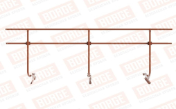 Кровельное ограждение Borge для фальцевой кровли оцинкованное RAL 8004, 300*90 см