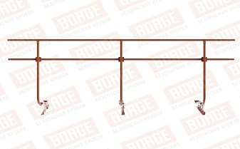 Кровельное ограждение Borge для фальцевой кровли оцинкованное RAL 8004, 300*90 см