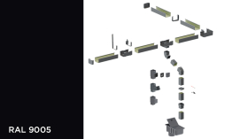 Квадратная водосточная система KROP PVC Квадрат 135/80*80 RAL 9005