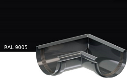 Угол желоба внутренний KROP PVC 90 градусов для системы D 75/63 мм, RAL 9005