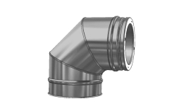 Отвод Schiedel PERMETER 25 T450 NI 90 град. серый, D 300/350 мм