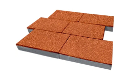 Плитка тротуарная SteinRus Парк Плейс Б.3.П.8 Native, оранжевый, 600*300*80 мм