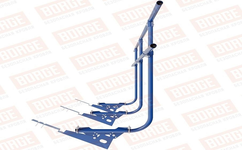 Кровельное ограждение Borge для черепичной кровли оцинкованное RAL 5005, 300*120 см