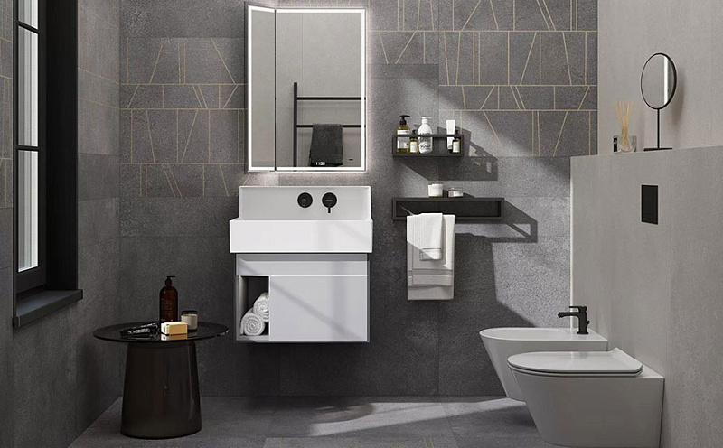 Керамогранит KERAMA MARAZZI Турнель серый темный обрезной, 800*800*9 мм