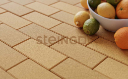 Плитка тротуарная Steingot Моноцвет, Прямоугольник, фаска 1,5*1,5, желтый, 200*100*40 мм