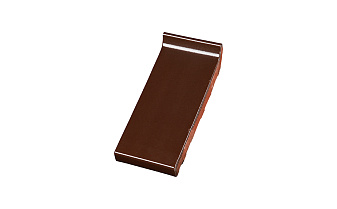 Клинкерный водоотлив Terca Dark brown глазурованный, 250*105*30 мм