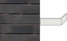Клинкерная плитка угловая ручной формовки Feldhaus Klinker NF 14 W717 accudo geo ferrum 240*71*115*14 мм