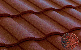 Композитная черепица рядовая Metrotile Roman Red black
