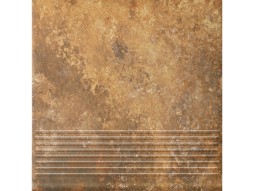 Клинкерная ступень с насечками Paradyz Arteon, Ochra, 300*300*8,5 мм