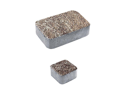 Тротуарная плитка Классико Б.1.КО.6 М листопад гранит хаски, комплект 2 шт, толщина 60 мм