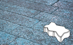 Плитка тротуарная Готика, City Granite FINERRO, Зигзаг/Волна Б.2.Ф.6, Азул Бахия, 225*112,5*60 мм