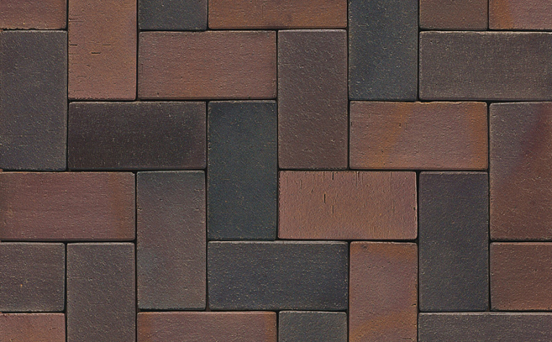Клинкерная брусчатка Muhr №04S Rotbraun-bunt spezial, 200*100*52 мм