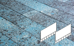 Плитка тротуарная Готика, Granite FINO, Плита AI Б.7.Ф.8, Азул Бахия, 700*500*80 мм