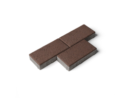 Плитка тротуарная Прямоугольник А.2.П.4 гранит коричневый, 200*100*40 мм