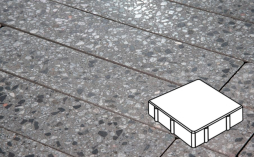 Плитка тротуарная Готика, Granite FINO, Квадрат В.1.К.10/Г.1.К.10 без фаски, Галенит, 150*150*100 мм
