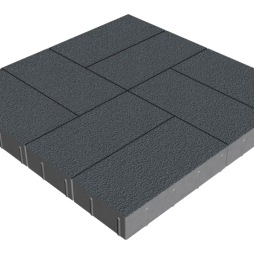 Плитка тротуарная SteinRus Грас Б.4.П.8, Native, графит, 400*200*80 мм