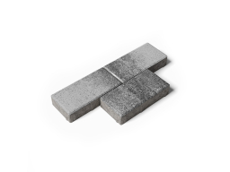 Плитка тротуарная Прямоугольник А.2.П.4 листопад гладкий антрацит 200*100*40 мм