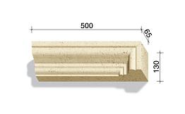 Угловой элемент для наличников и карнизов White Hills Тиволи 720-02, 500*65*130