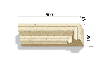 Угловой элемент для наличников и карнизов White Hills Тиволи 720-02, 500*65*130