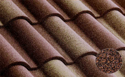 Композитная черепица рядовая Metrotile Romana Coffee