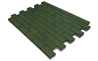 Плитка тротуарная SteinRus Прямоугольник В.6.П.8 гладкая, оливковый, 200*100*80 мм