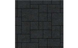 Плитка тротуарная SteinRus Инсбрук Альпен Б.7.Псм.6 Backwash, Базальт, толщина 60 мм